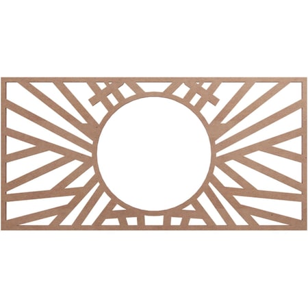 Ekena Millwork Hoover Wood Fretwork Pierced Ceiling Medallion, Wood (Paint Grade), 18"W x 9"H x 6 5/8"ID x 3/8"T CMWP18X09X0375HOMF
